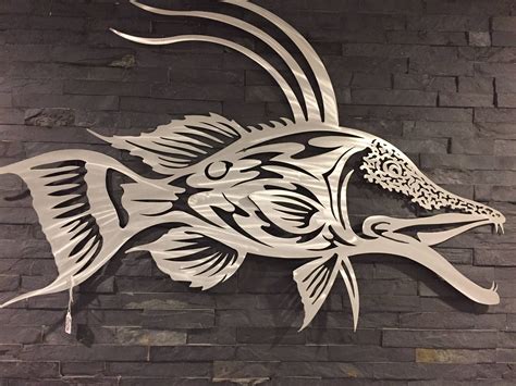 sheet metal fish art|metal fish art for walls.